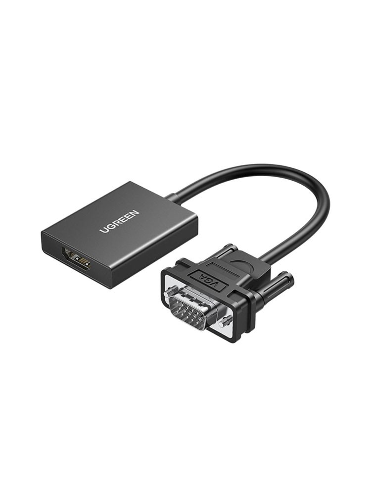 ადაპტერი: UGREEN CM513 VGA To HDMI Adapter 0.15cm Black - 50945