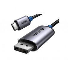 კაბელი: UGREEN CM556 8K Type-C to Display Port Cable 3m Black/Grey - 25839