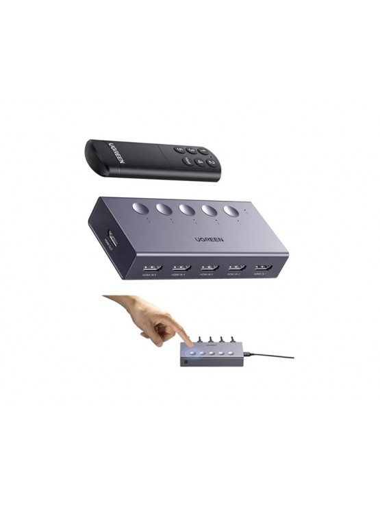 სვიჩი: Ugreen CM568 HDMI switch Grey - 25857