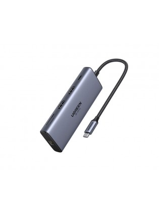 USB ჰაბი: UGREEN CM639 10-in-1 USB-C Hub Grey - 45380