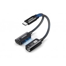 აუდიო ადაპტერი: UGREEN CM721 25837 Type-C to 3.5mm Audio Adapter Black
