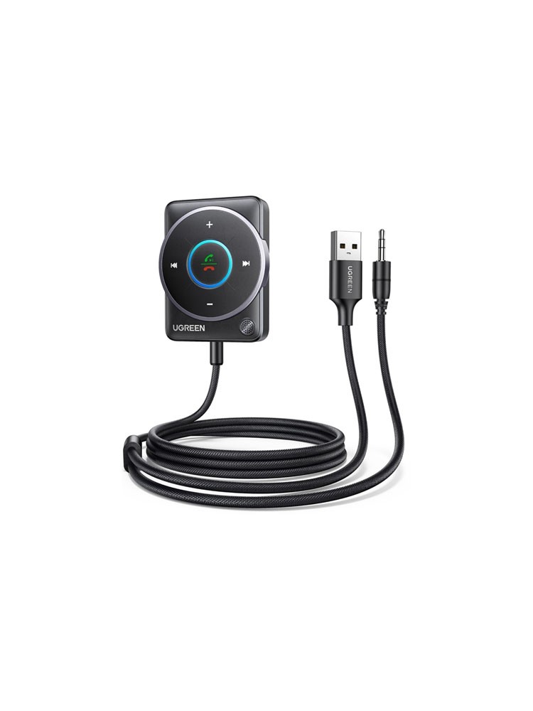 ბლუთუზი: UGREEN CM723 35002 Bluetooth 5.4 Aux Car Adapter Black