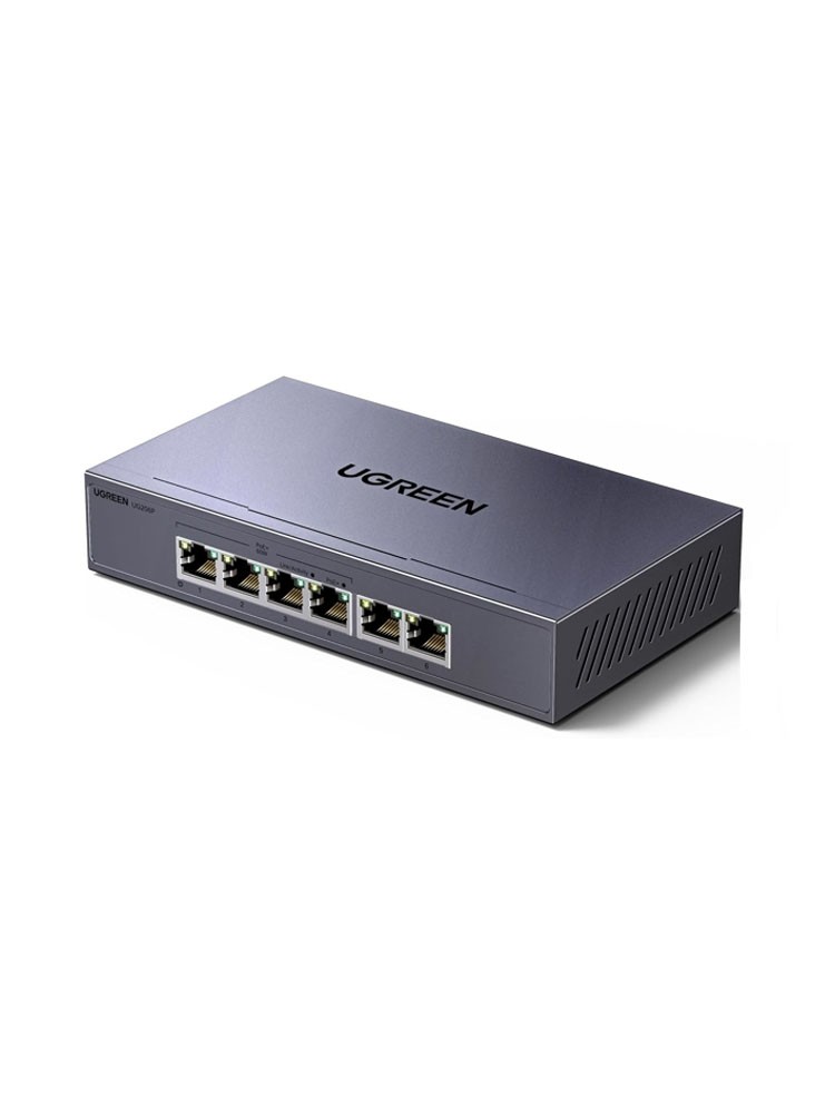 სვიჩი: UGREEN CM741 6-Port Gigabit PoE Switch Grey - 35371EU