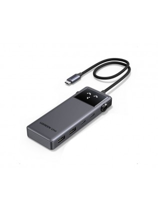 USB ჰაბი: UGREEN CM888 Groovy Robot 6-in-1 USB-C Hub Space Gray - 35998