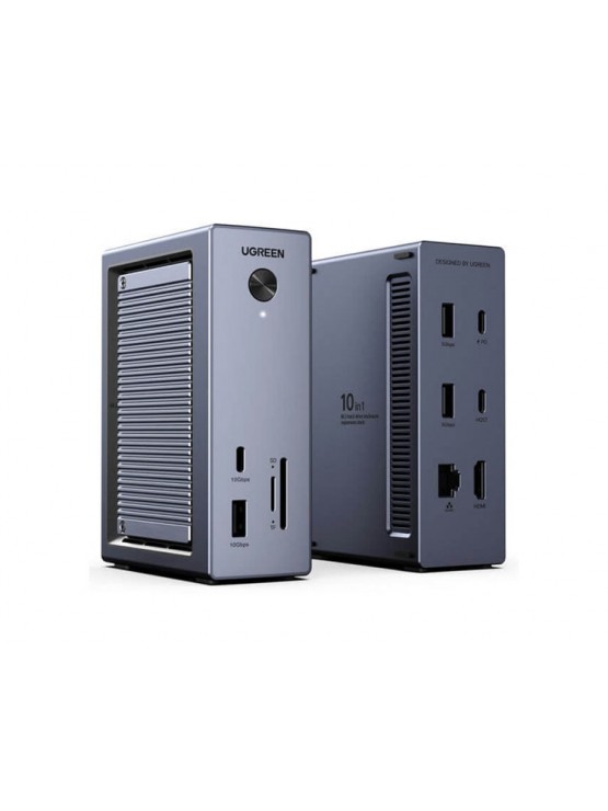 დოქ სადგური: UGREEN CM923 55735 Revodok Pro 10-in-1 USB-C Docking Station Grey