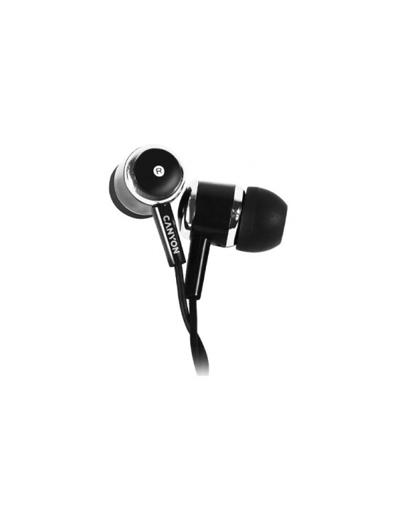 ყურსასმენი: Canyon EPM-01 Stereo Headphones With Mic Black - CNE-CEPM01B