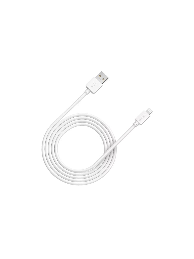 კაბელი: Canyon CFI-1 Lightning Simple Sync&Charge 8-pin Cable 1m White - CNE-CFI1W