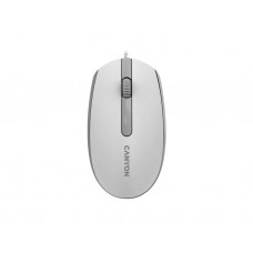 მაუსი: Canyon M-10 Wired Mouse With a Smooth Sliding Effect White/Grey - CNE-CMS10WG