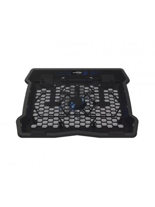 ნოუთბუქის ქულერი: Canyon NS-02 Cooling stand for laptops 15.6 2xUSB 2.0 LED Black - CNE-HNS02