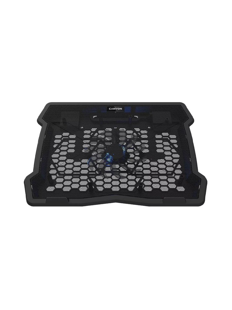 ნოუთბუქის ქულერი: Canyon NS-02 Cooling stand for laptops 15.6 2xUSB 2.0 LED Black - CNE-HNS02