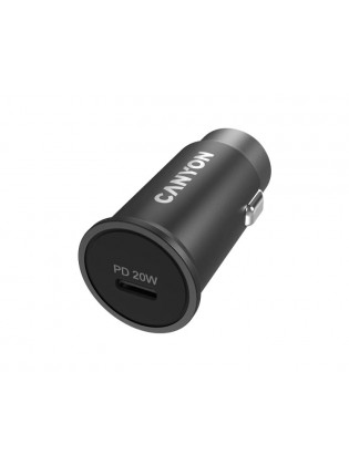 მანქანის დამტენი: Canyon С-20 PD 20W Car Charger Black - CNS-CCA20B