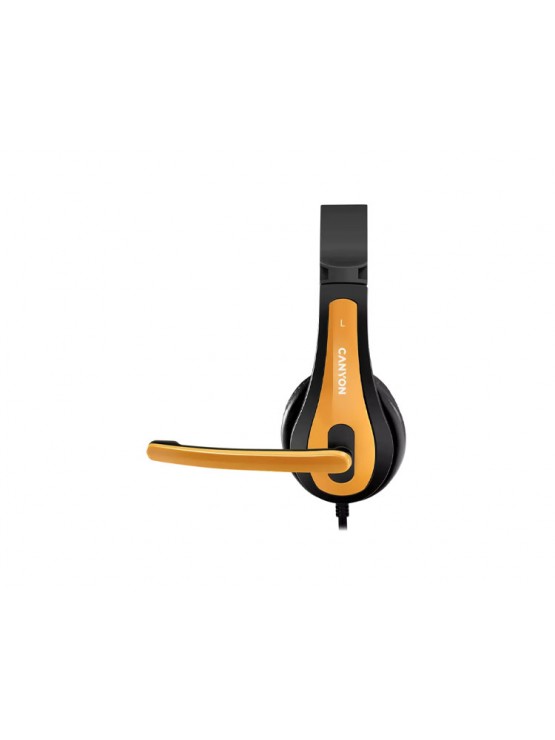 ყურსასმენი: Canyon HSC-1 Simple PC Headset Black/Yellow - CNS-CHSC1BY