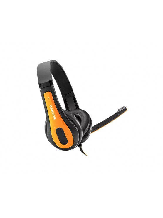 ყურსასმენი: Canyon HSC-1 Simple PC Headset Black/Yellow - CNS-CHSC1BY
