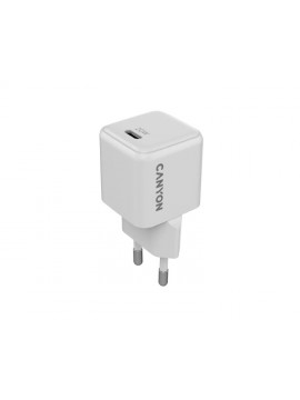 დამტენი: Canyon CU20C USB-C GaN Fast Wall Charger 20W White - CNS-CUW20C