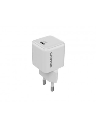 დამტენი: Canyon CU20C USB-C GaN Fast Wall Charger 20W White - CNS-CUW20C