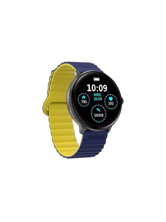 სმარტ საათი: Canyon Jacky SW-69 Smart Watch Blue/Yellow - CNS-SW69BL