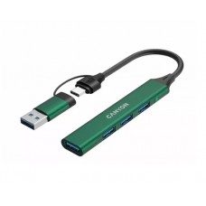 USB ჰაბი: Canyon DS-02 4 Port USB-C Hub Green - CNS-TDS02GR