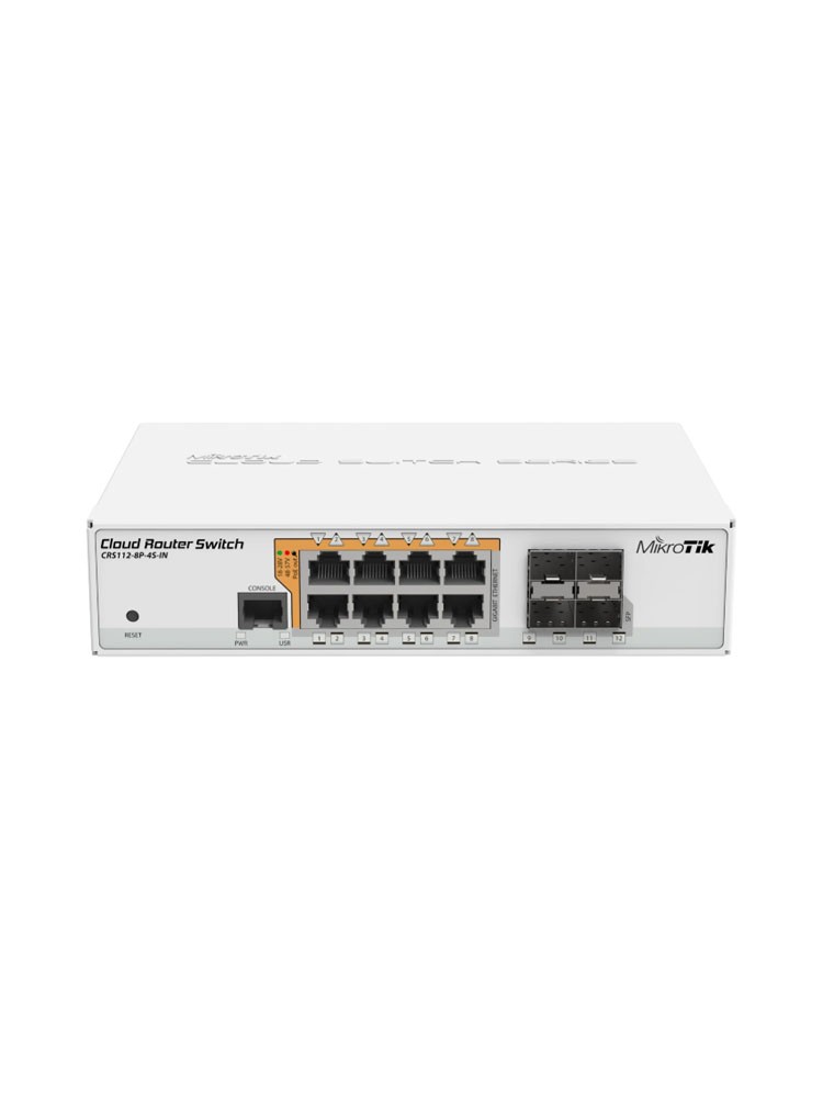 სვიჩი: MikroTik CRS112 12-Port Managed PoE Switch - CRS112-8P-4S-IN