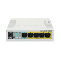 სვიჩი: Mikrotik RB260GSP 5-Port Gigabit Ethernet Switch - CSS106-1G-4P-1S