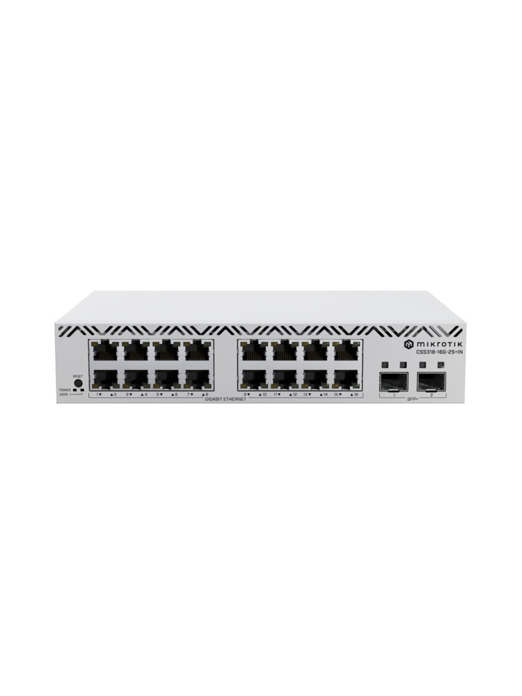 სვიჩი: MikroTik CSS318 16-Port Managed Network Switch - CSS318-16G-2S+IN