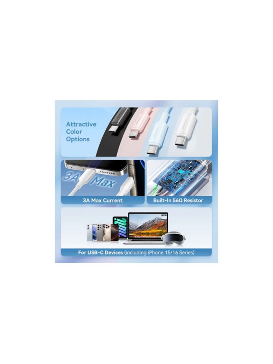 კაბელი: Vention CTQBF USB 2.0 to USB Type-C Cable 1m Black