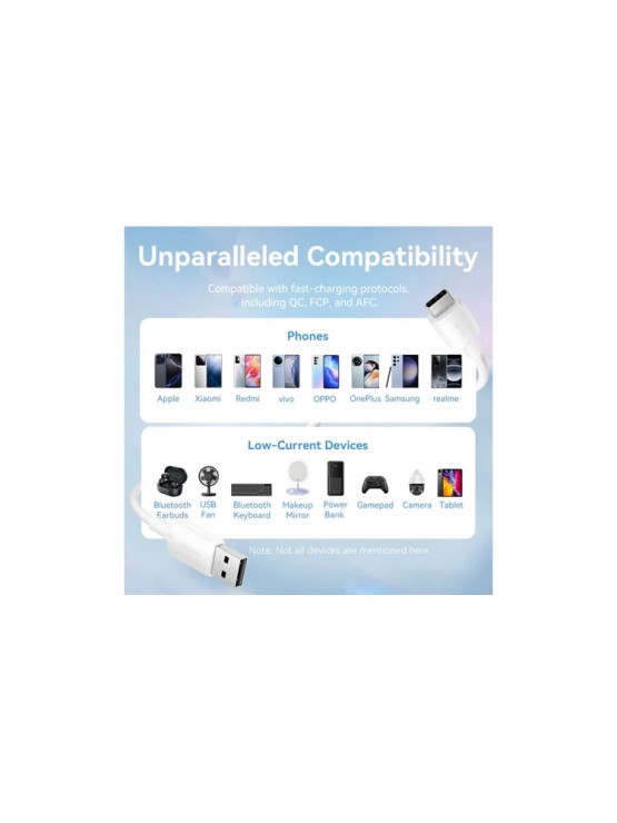 კაბელი: Vention CTQPF USB 2.0 to USB Type-C Cable 1m Pink