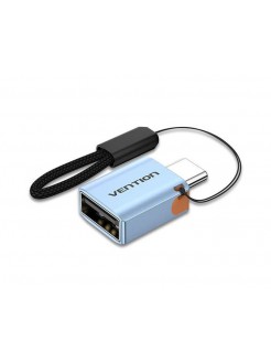 ადაპტერი: Vention CUBH0 USB 3.1 Type-C to USB OTG Adapter 10Gbps Data Transfer Gray Aluminum