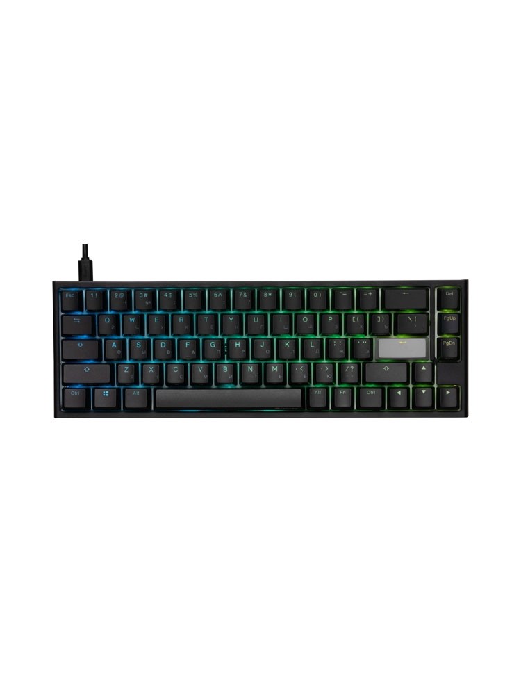 კლავიატურა: Ducky One 2 SF Cherry Blue RGB LED Black/White - DKON1967ST-CRUPDAZT1