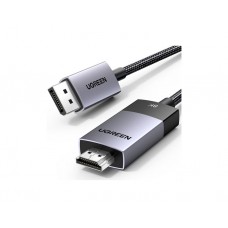 კაბელი: UGREEN DP115 8K/60Hz DisplayPort to HDMI Cable 2m Grey - 80397