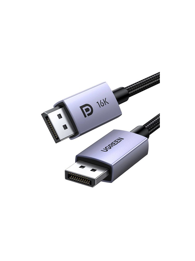 კაბელი: UGREEN DP118 DisplayPort Cable 2m Grey/Black - 15384
