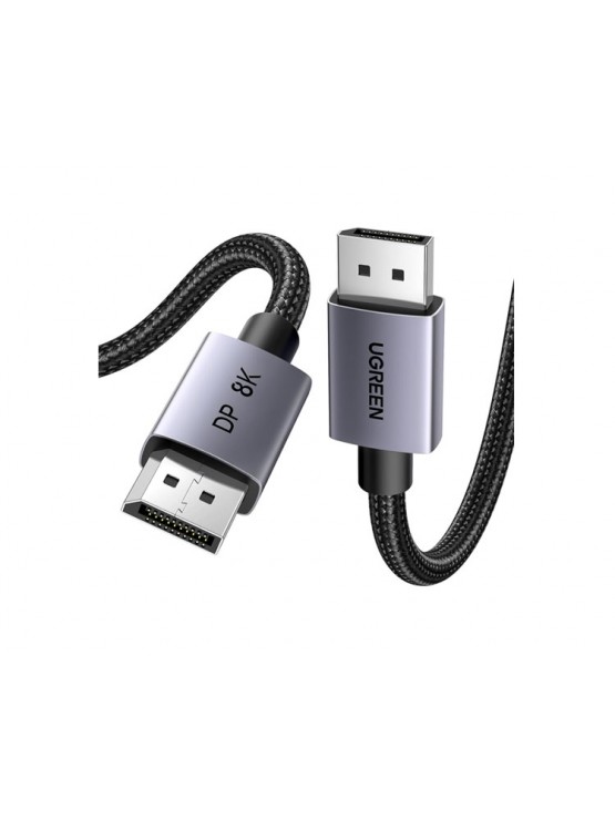 კაბელი: UGREEN DP120 8K/60Hz DisplayPort Cable 3m Grey/Black - 25906