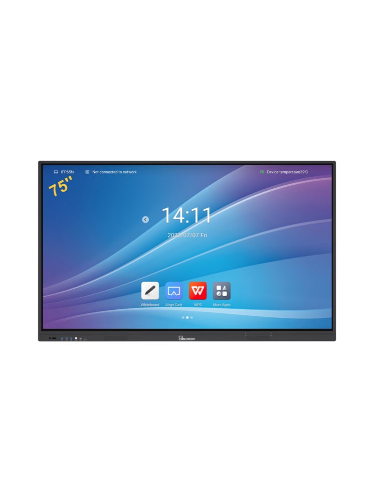 ინტერაქტიული ეკრანი: Allscreen DW75HTV100 V2 T Series 75" Android 14  8GB 128GB Smart Board Black