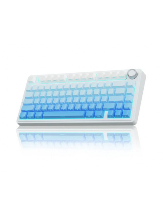კლავიატურა: AULA F75 Pro RGB Mechanical Keyboard Glacier White/Gradient Blue (Star Vector Switch)