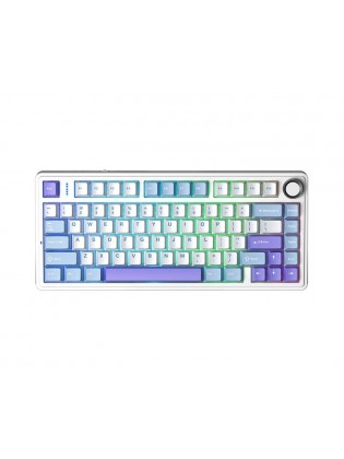 კლავიატურა: AULA F75 Wireless Mechanical Keyboard Gradient White/Blue/Purple (Star Vector Switch)