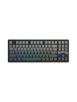 კლავიატურა: AULA F87 PRO V2 Tri-Mode RGB Mechanical Keyboard Black/Gradient Grey (Gray Wood Switch V4)