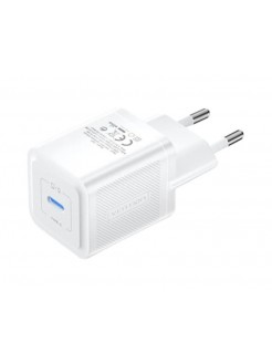დამტენი: Vention FEPW0-EU 1-Port USB-C GaN Charger 20W EU-Plug White