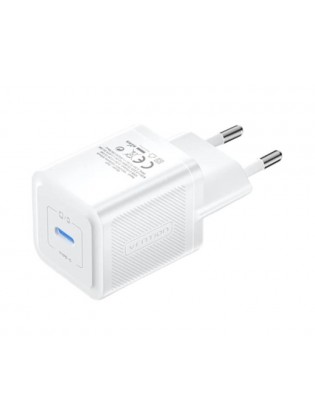 დამტენი: Vention FEPW0-EU 1-Port USB-C GaN Charger 20W EU-Plug White