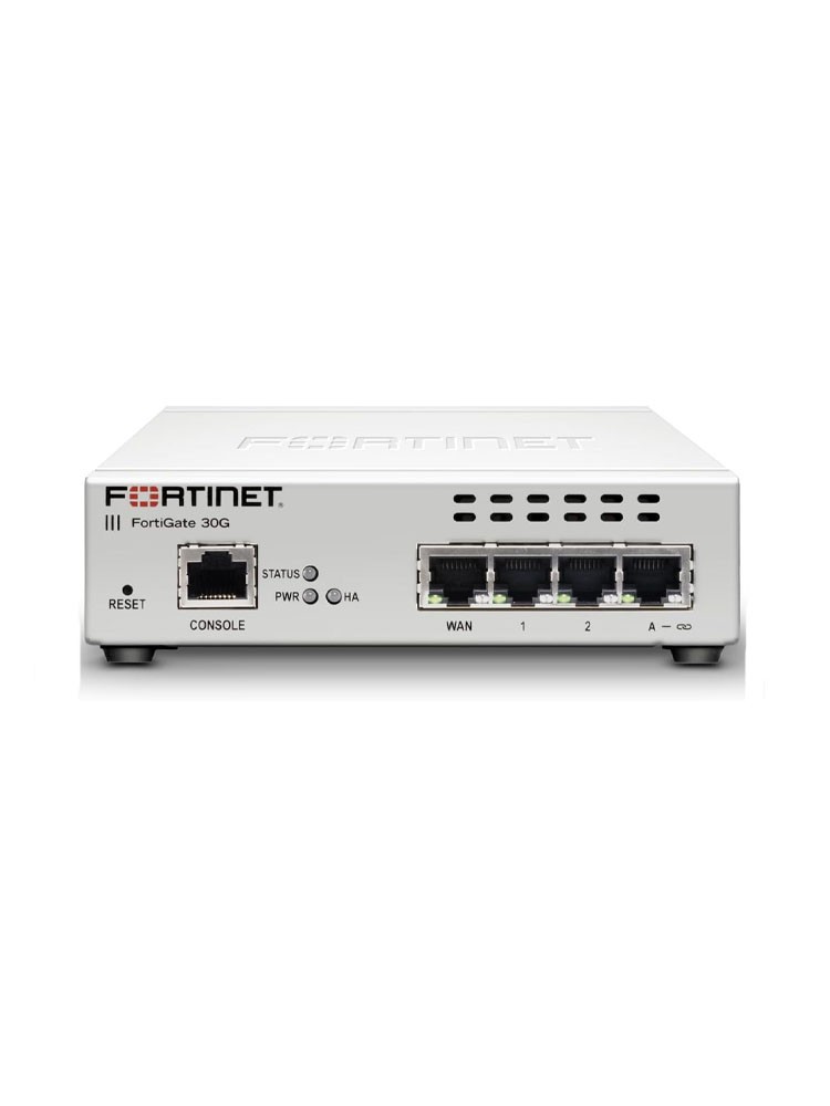 Firewall: Fortinet FG-30G 4-Port Gigabit Firewall White