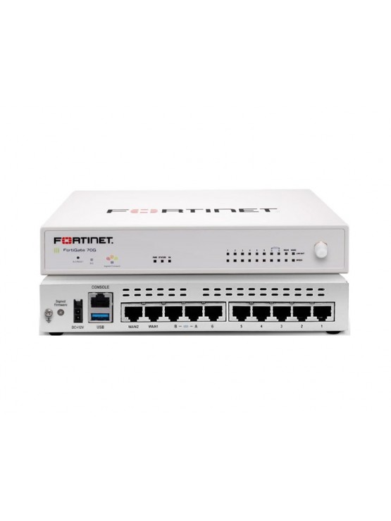 Firewall: Fortinet FG-70G 10-Port Gigabit Firewall White