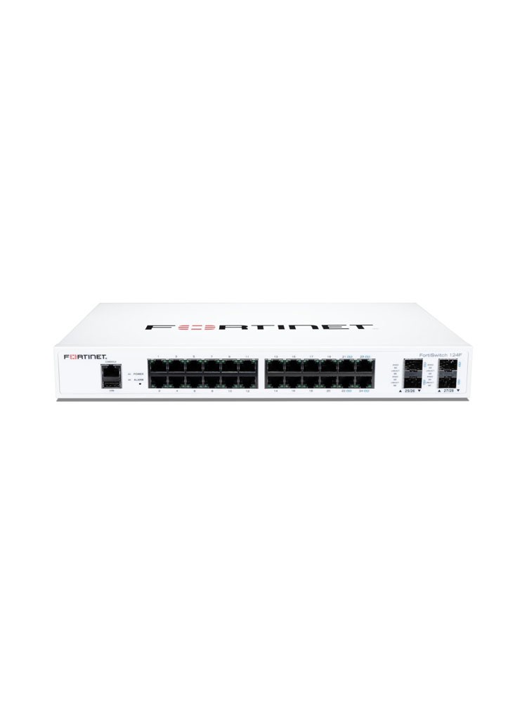 სვიჩი: Fortinet FortiSwitch 124F 24xGE RJ45 4x10GE SFP+ Network Switch - FS-124F