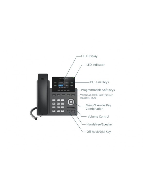 IP ტელეფონი: Grandstream GRP2602W Carrier-Grade PoE IP Phone