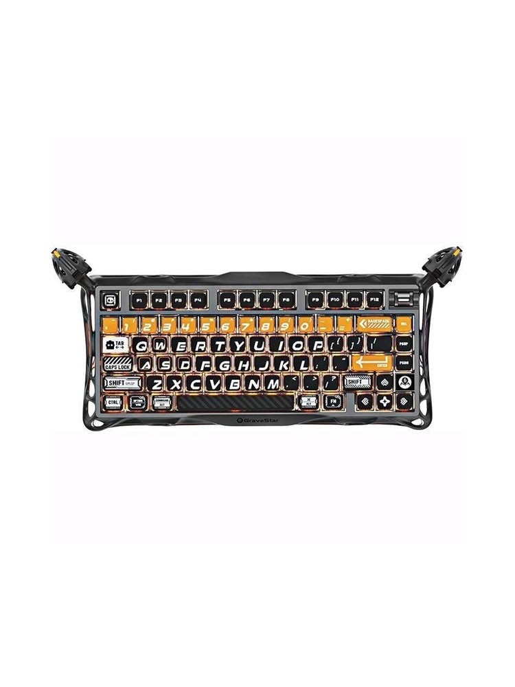 კლავიატურა: GravaStar Mercury K1 Pro Wireless Mechanical Gaming Keyboard CyberFlare - GSK1PRO_BO_BLK