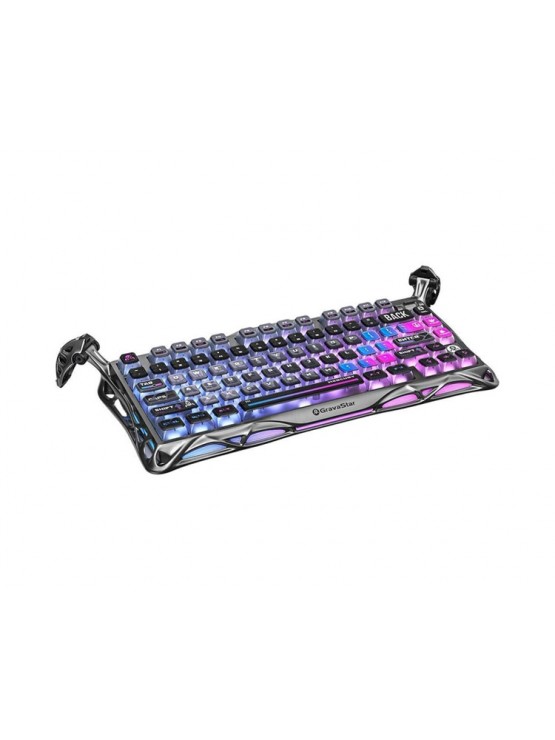 კლავიატურა: GravaStar Mercury K1 Pro Wireless Mechanical Gaming Keyboard Special Edition Cyberpunk - GSK1PRO_CBLK