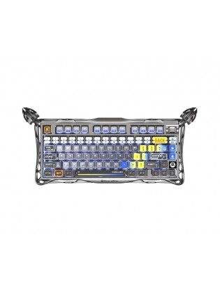 კლავიატურა: GravaStar Mercury K1 Pro Wireless Mechanical Gaming Keyboard Interstellar Silver - GSK1PRO_S_CGRY