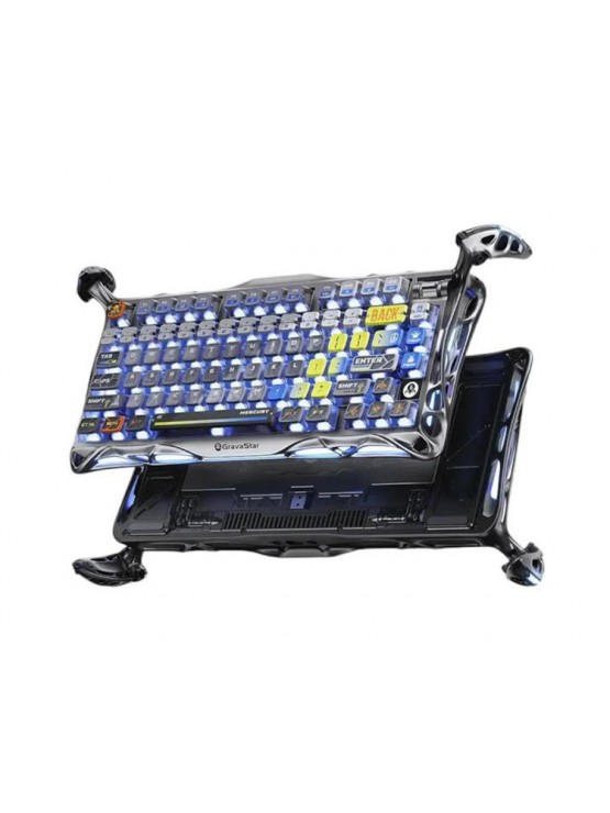 კლავიატურა: GravaStar Mercury K1 Pro Wireless Mechanical Gaming Keyboard Interstellar Silver - GSK1PRO_S_CGRY