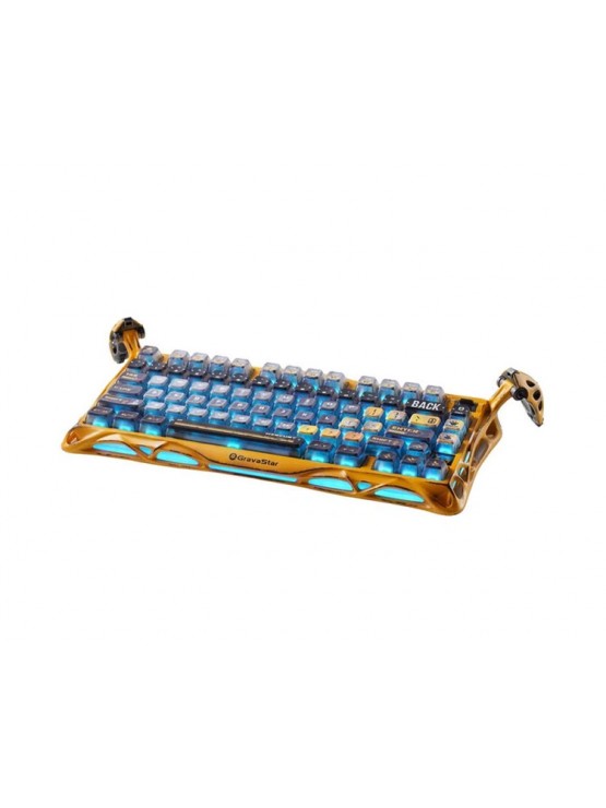 კლავიატურა: GravaStar Mercury K1 Pro Wireless Mechanical Gaming Keyboard Special Edition Battle-Worn Yellow - GSK1PRO_YLW