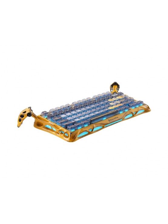 კლავიატურა: GravaStar Mercury K1 Pro Wireless Mechanical Gaming Keyboard Special Edition Battle-Worn Yellow - GSK1PRO_YLW