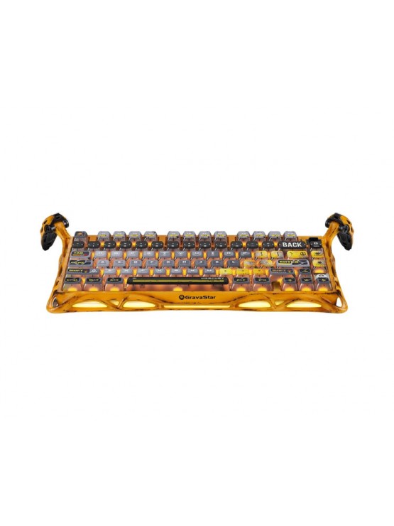 კლავიატურა: GravaStar Mercury K1 Pro Wireless Mechanical Gaming Keyboard Special Edition Battle-Worn Yellow - GSK1PRO_YLW