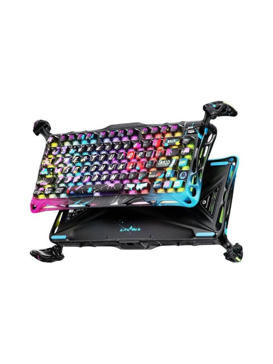 კლავიატურა: GravaStar Mercury V75 Pro Wired Mechanical Gaming Keyboard Neon Graffiti - GSV75PRO_U_CG_BLK