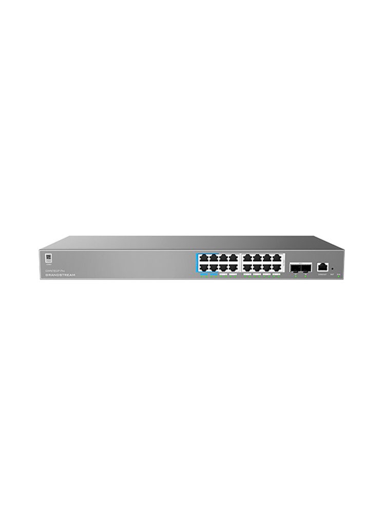 სვიჩი: Grandstream GWN7802P Pro 16x Gb RJ45 PoE Layer 2++ Managed Network Switch